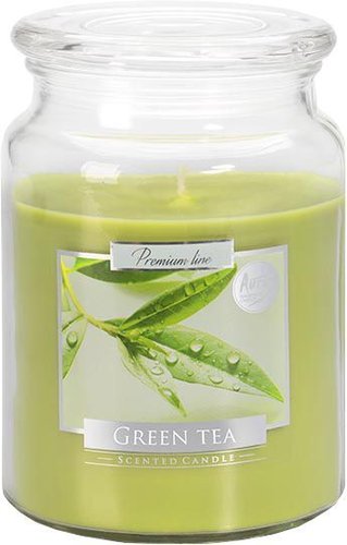 Svíčka vonná - sklo s pokl. 500 g, zelený čaj