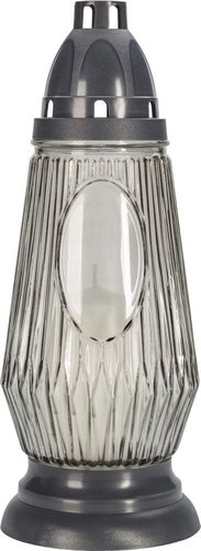 Svíčka 4042 - sklo, šedá, 170 g, 48 h