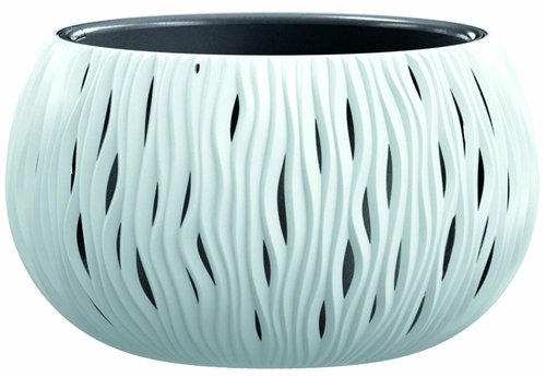 Květináč SANDY BOWL, vklad - bílý 29 cm
