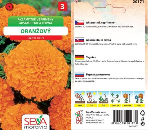 Aksamitník vzp. oranžová_0,8 g