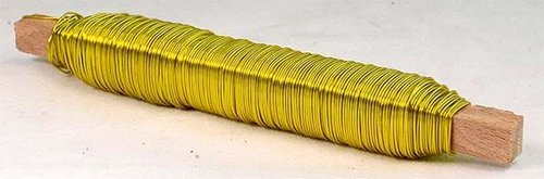 Vázací drátek - 0,5 mm, 0,1 kg, lak. žlutý