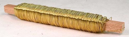 Vázací drátek - 0,5 mm, 0,1 kg, lak. zlatý