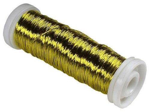 Vázací drátek měď. - 0,3 mm, 25 g, žlutý