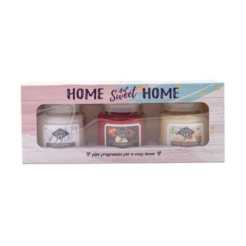 Svka CANDLE BROS. Home sweet Home - set, 3 x 85 g