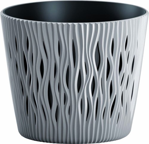 Květináč SANDY ROUND, vklad - mocca 12,8 cm