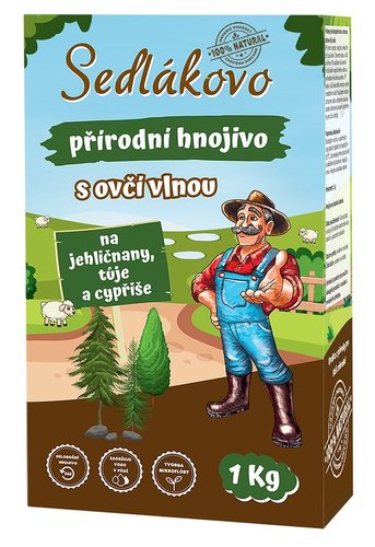 Sedlákovo hnojivo s ovčí vlnou na jehličnany, tůje a cypřiše 1 kg