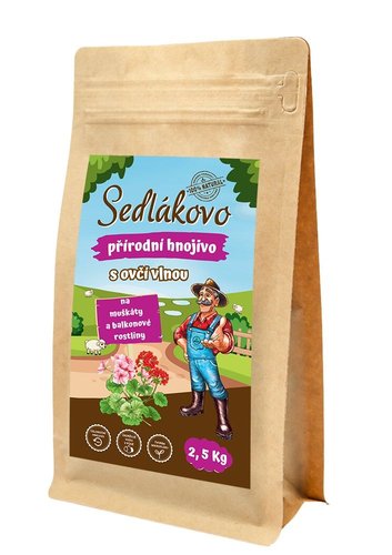 Sedlkovo hnojivo s ov vlnou na mukty a balk. kvtiny 2,5 kg