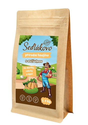 Sedlákovo hnojivo s ovčí vlnou na okurky, cukety a dýně 2,5 kg